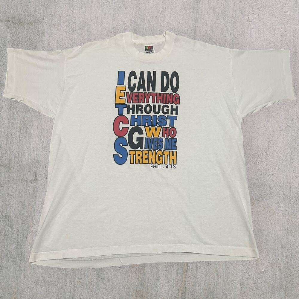 90s I can do everything through Christ single stitch